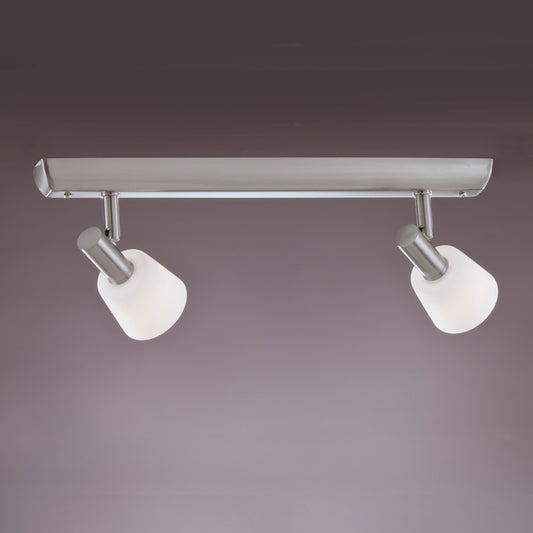 New Kaster Barra de Luces CristalRecord 002-2200-2-053 en níquel satinado