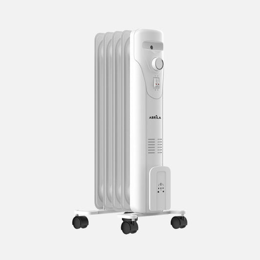 Radiador de Aceite Duncan 1000W Blanco 5 Elementos Fabrilamp - Vista frontal principal en fondo blanco | LuzGurú