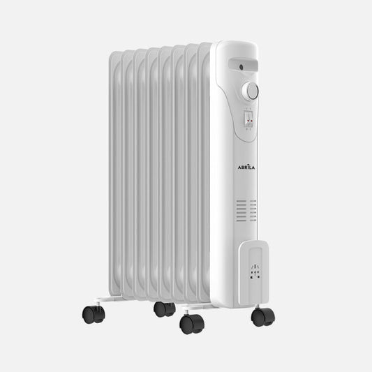 Radiador de Aceite Duncan 2000W Blanco con Termostato Fabrilamp - Vista frontal principal en fondo blanco | LuzGurú