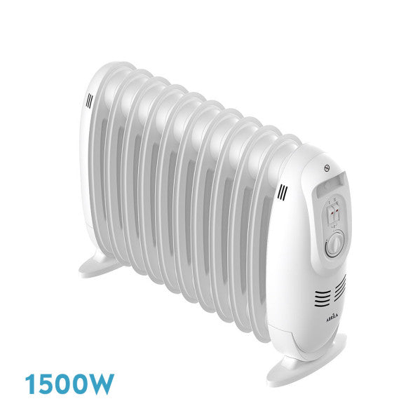 Radiador de Aceite Eléctrico Irlanda 1500W Blanco con Termostato Fabrilamp - vista principal | Fabrilamp / Abrila