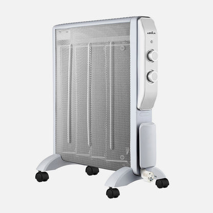 Radiador de mica Abrigo Fabrilamp / Abrila fabricado en metal color blanco y plata
