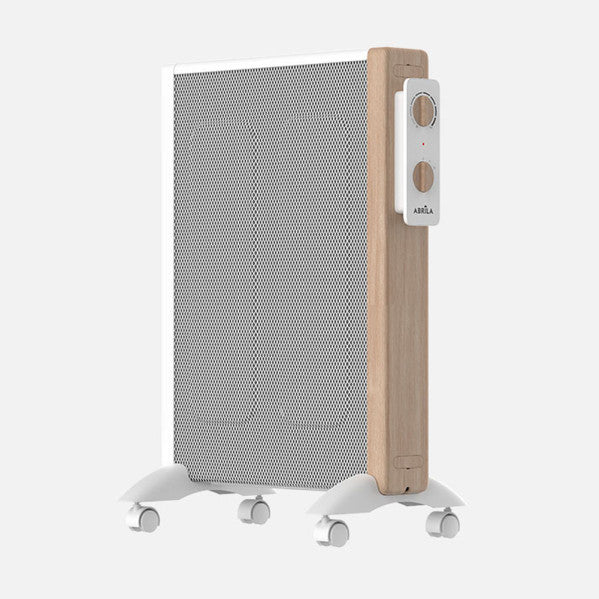 Radiador de Mica Eléctrico Badin 1500W Blanco y Madera Fabrilamp - vista principal | Fabrilamp / Abrila
