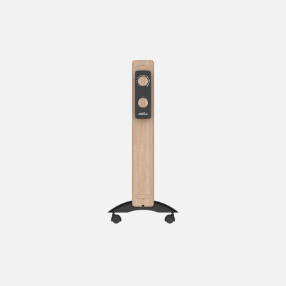 Radiador de Mica Badin 2000 W Negro y Madera con Ruedas Fabrilamp - imagen 4 | Fabrilamp / Abrila