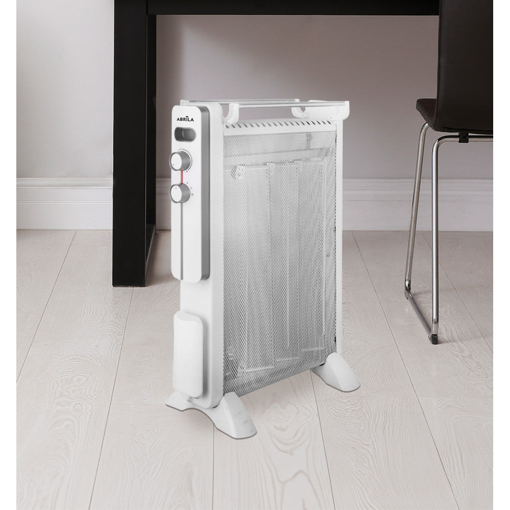 Radiador de mica portátil con 3 niveles de potencia (500W, 1000W y 1500W)