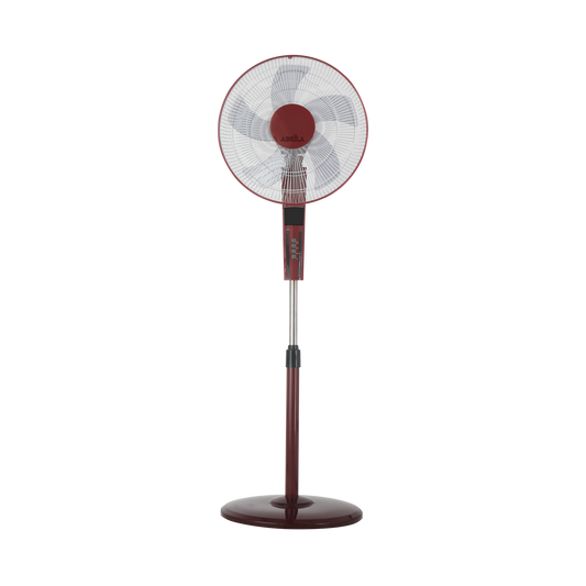 Ventilador de Pie Rayo 43 cm 60 W Burdeos y Negro con Mando Fabrilamp - vista principal | Fabrilamp / Abrila · Ref. 209841030