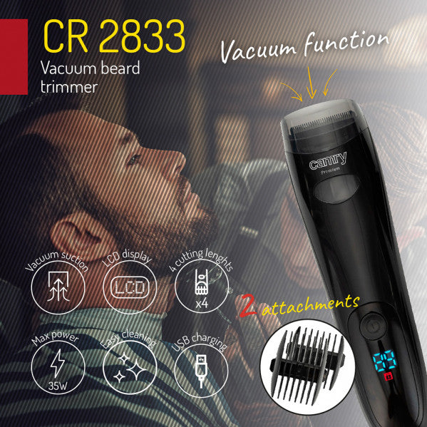 Recortadora de barba inalámbrica Fabrilamp P017CR2833, accesorios incluidos