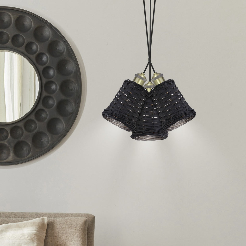 Medidas Lámpara Colgante ALEXIA 3 Luces AJP/Alemar Ref. 60400 - luzguru.com
