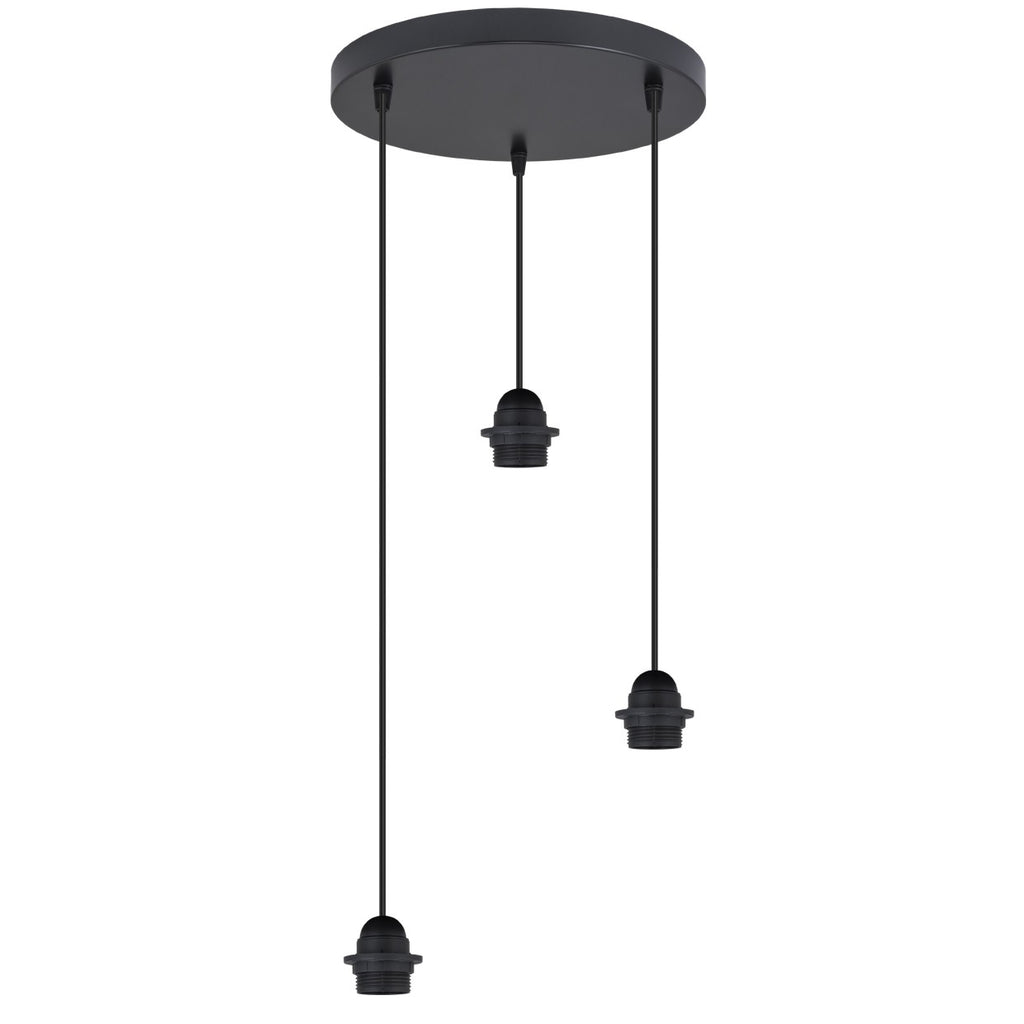 AJP Alemar 60297 - Lámpara de Techo Redondo Larrue Negra - luzguru.com