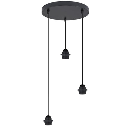 AJP Alemar 60297 - Lámpara de Techo Redondo Larrue Negra - luzguru.com