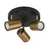 AJP / Alemar 11106 - Lámpara redonda PAROS negra 3 luces GU10 - luzguru.com