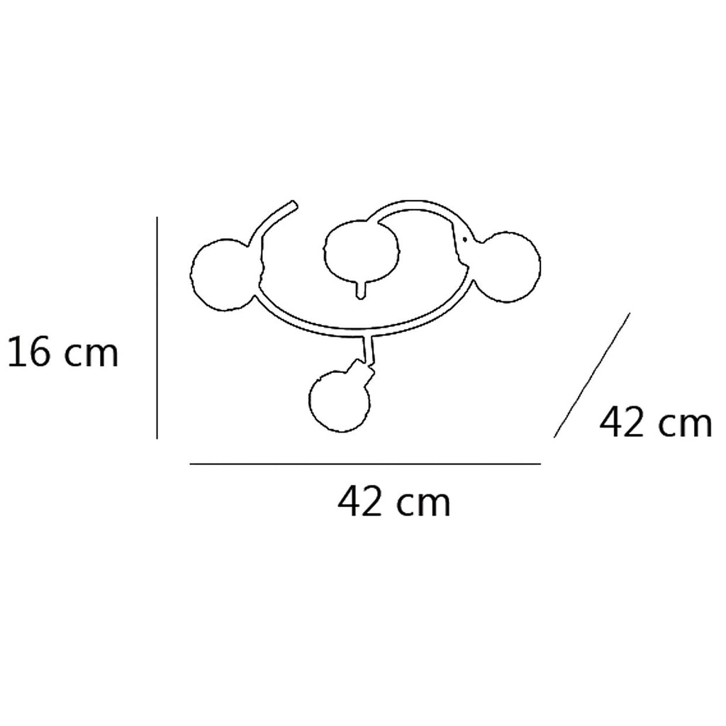 Medidas de la Lámpara Redondo Rolo AJP/Alemar Ref. 10294 - luzguru.com
