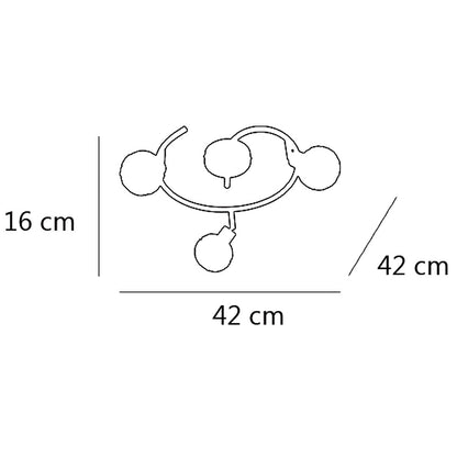 Medidas de la Lámpara Redondo Rolo AJP/Alemar Ref. 10294 - luzguru.com
