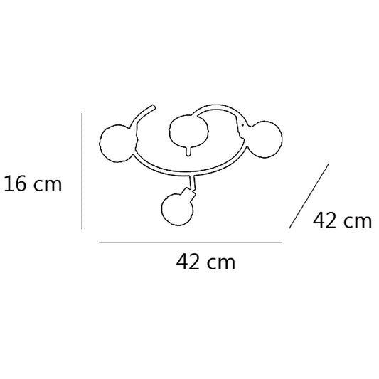Medidas de la Lámpara Redondo Rolo AJP/Alemar Ref. 10294 - luzguru.com
