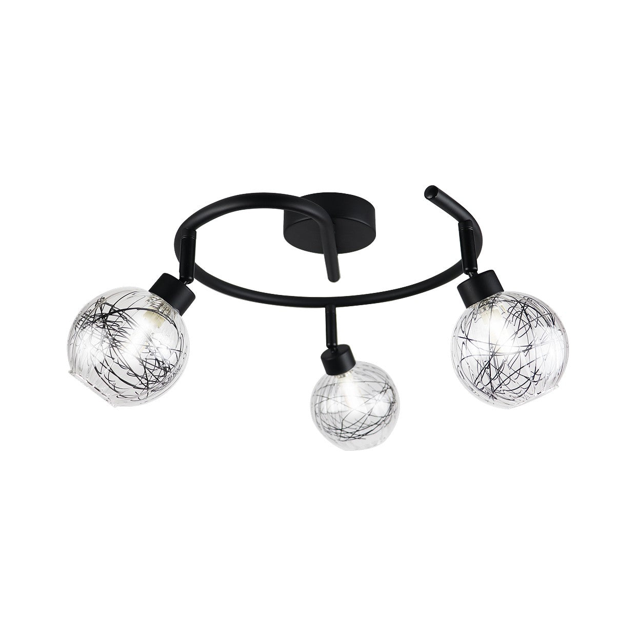 AJP / Alemar 11321 - Foco Redondo ROLO Negro 3 Luces G9 - luzguru.com