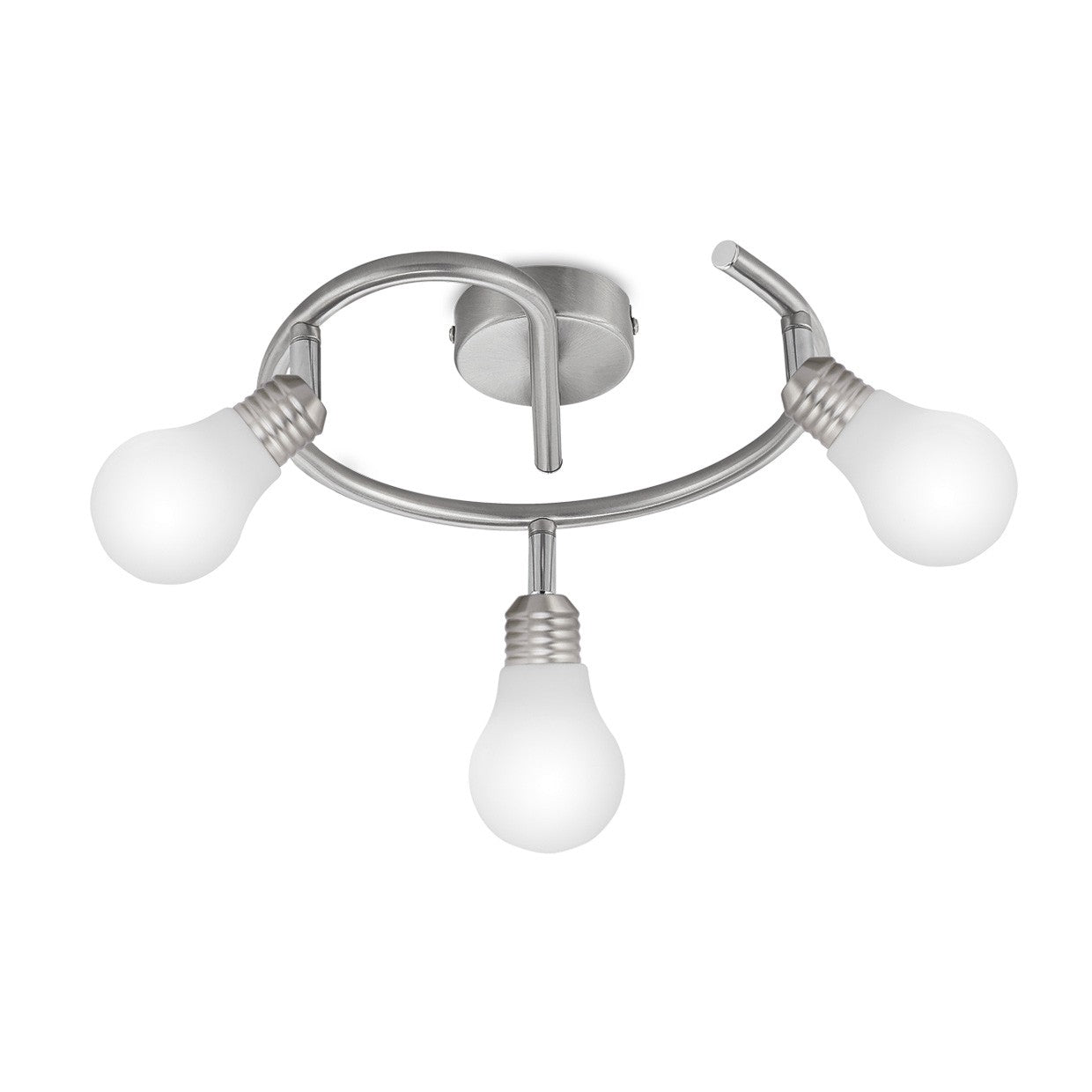 AJP / Alemar 10721 - Lámpara de techo Redondo SIQUE Níquel Satinado - luzguru.com