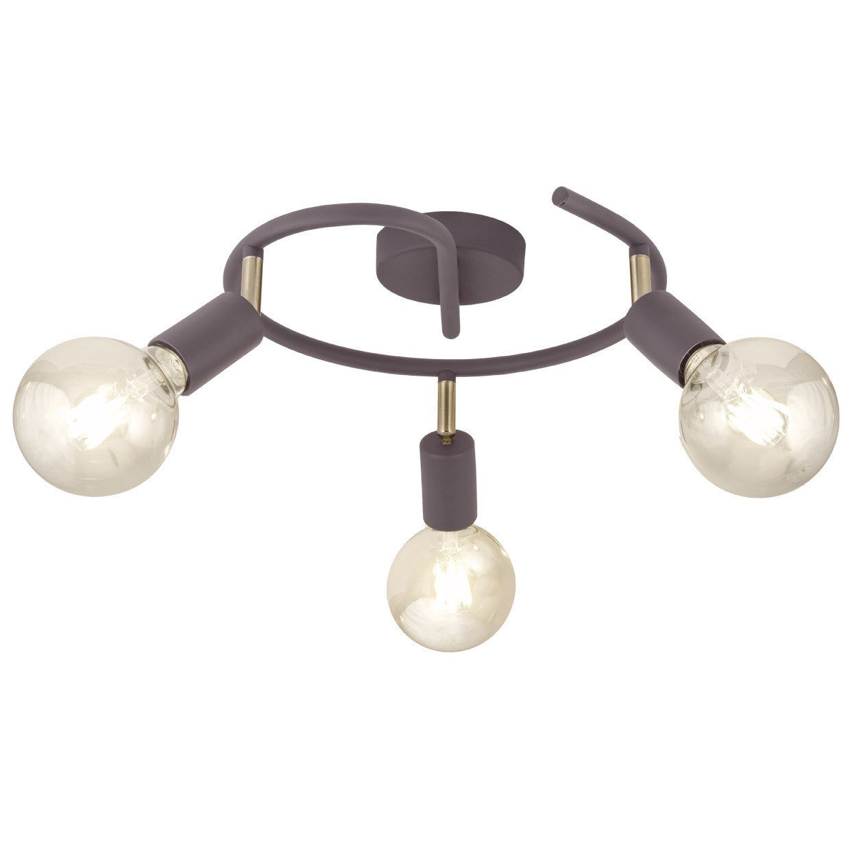 AJP / Alemar 10850 - Lámpara Redonda Tenor Marrón 3x E-27 - luzguru.com