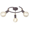 AJP / Alemar 10850 - Lámpara Redonda Tenor Marrón 3x E-27 - luzguru.com