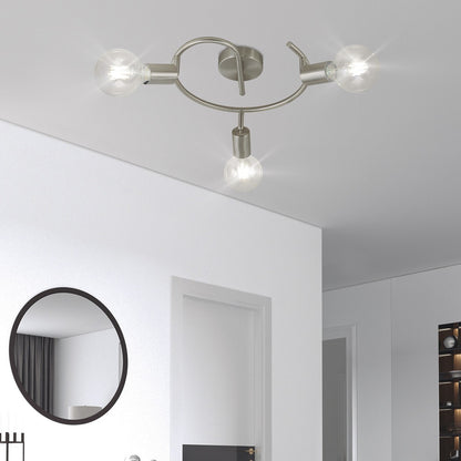 Medidas Lámpara Techo Redondo AJP Alemar Tenor 10917 - Niquel Satinado - luzguru.com
