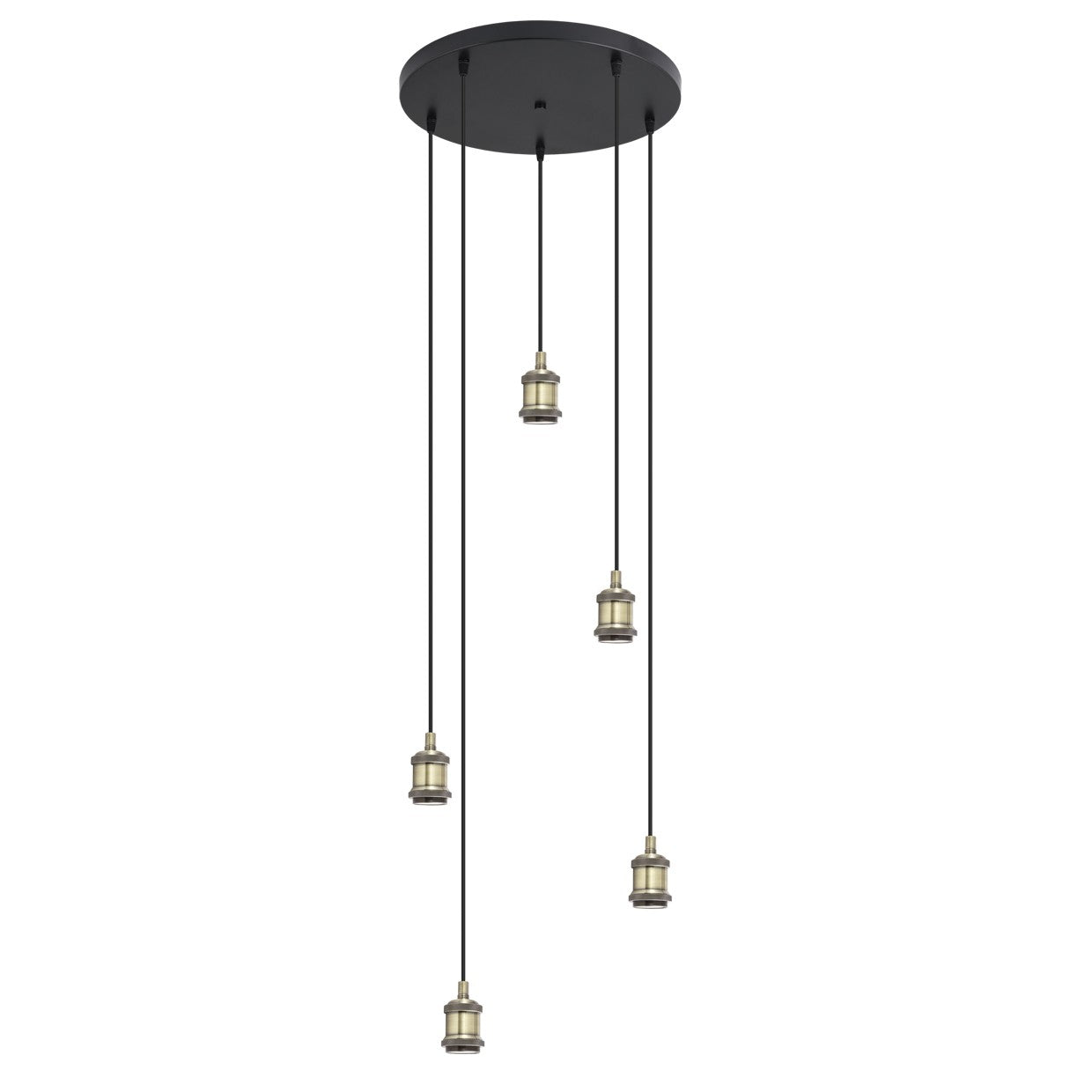 AJP / Alemar 60271 - Colgante Redondo Barolo Negro-Cuero - luzguru.com