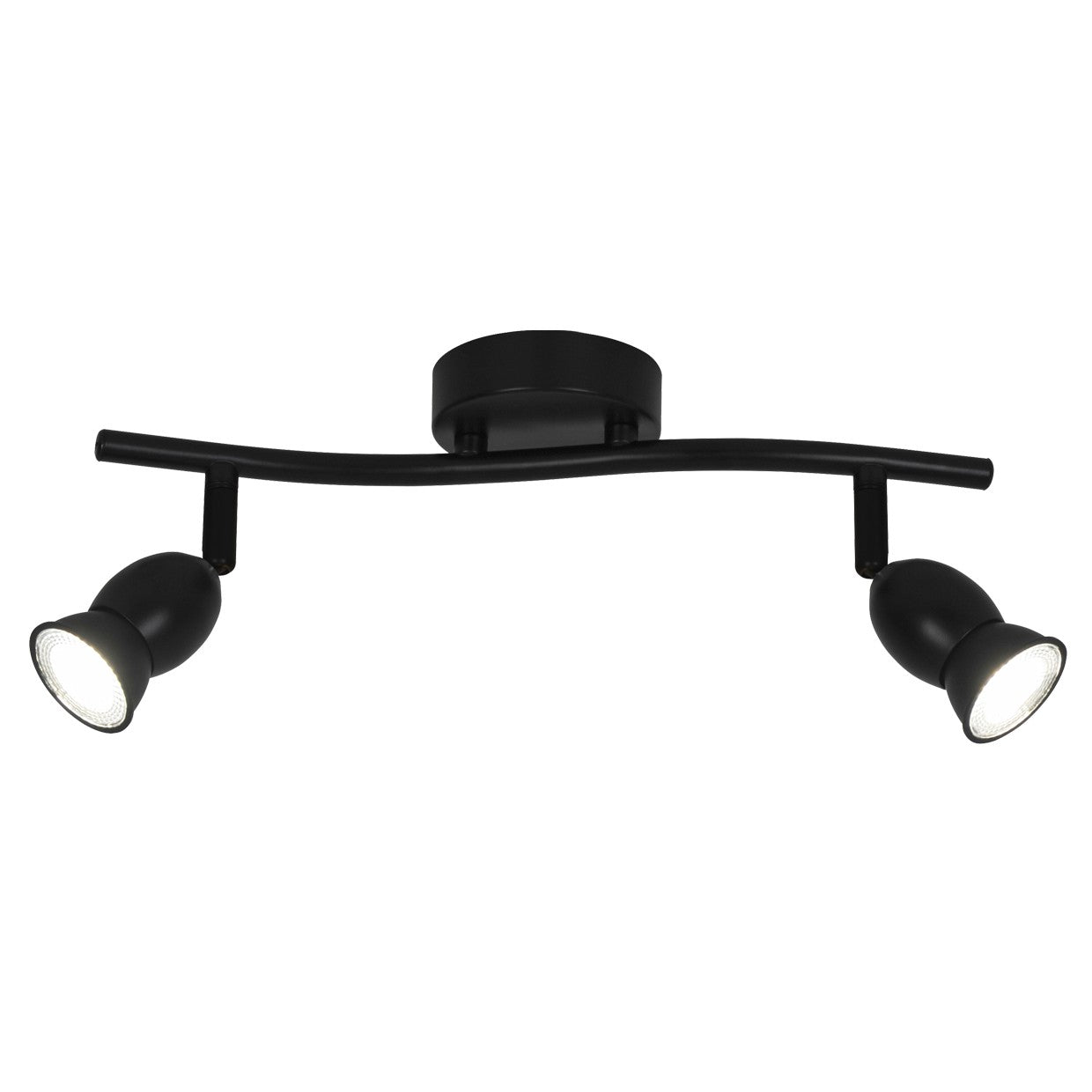 Regleta LED 2 luces AJP / Alemar - Colección Bala - Negra - luzguru.com