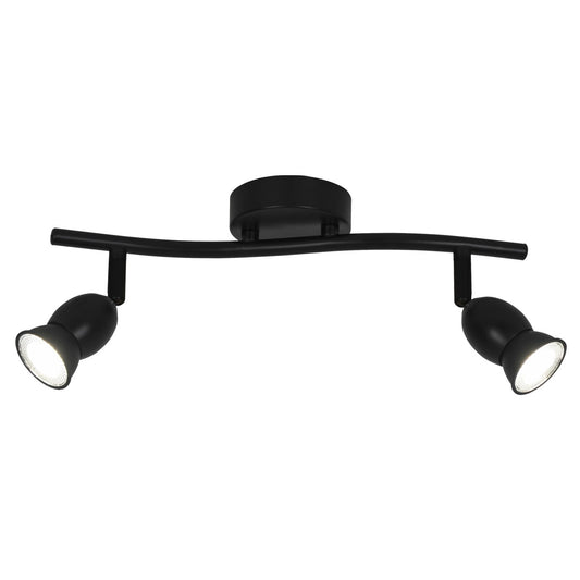 Regleta LED 2 luces AJP / Alemar - Colección Bala - Negra - luzguru.com