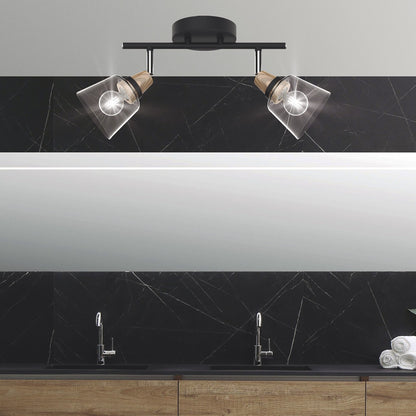 Medidas Regleta 2L Indigo Negra-Madera 40W AJP/Alemar - Ref. 11042 - LuzGuru
