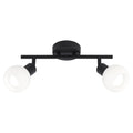 AJP / Alemar Regleta 2 Luces Opal Negra - Modelo 11118 - luzguru.com