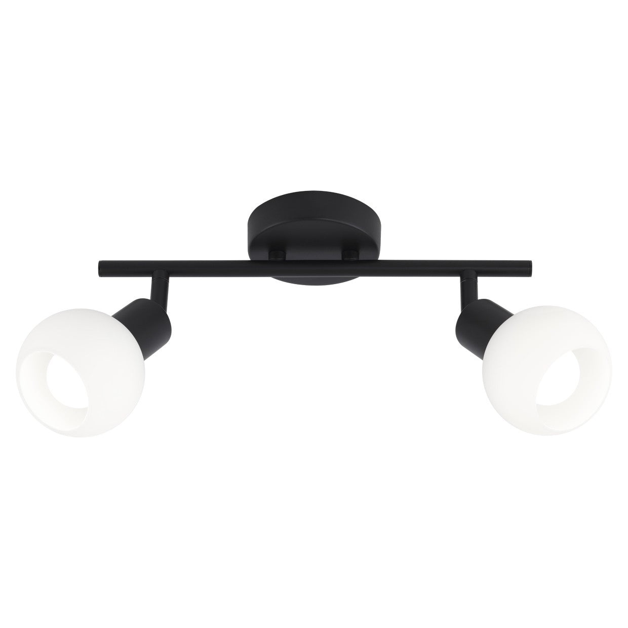 AJP / Alemar Regleta 2 Luces Opal Negra - Modelo 11118 - luzguru.com