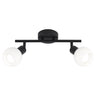 AJP / Alemar Regleta 2 Luces Opal Negra - Modelo 11118 - luzguru.com