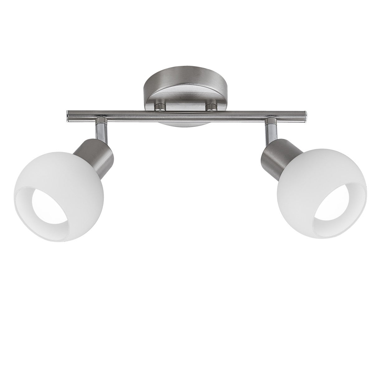 AJP / Alemar Regleta 2 Luces Opal Niquel Satinado - 10441 - luzguru.com