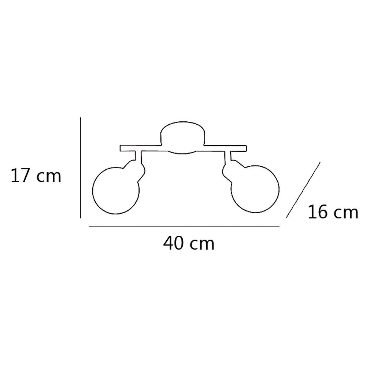 Regleta ROLO Cuero 2 luces AJP/Alemar (Ref. 10292): Dimensiones detalladas. Iluminación elegante y funcional para tu hogar. Compra en luzguru.com
