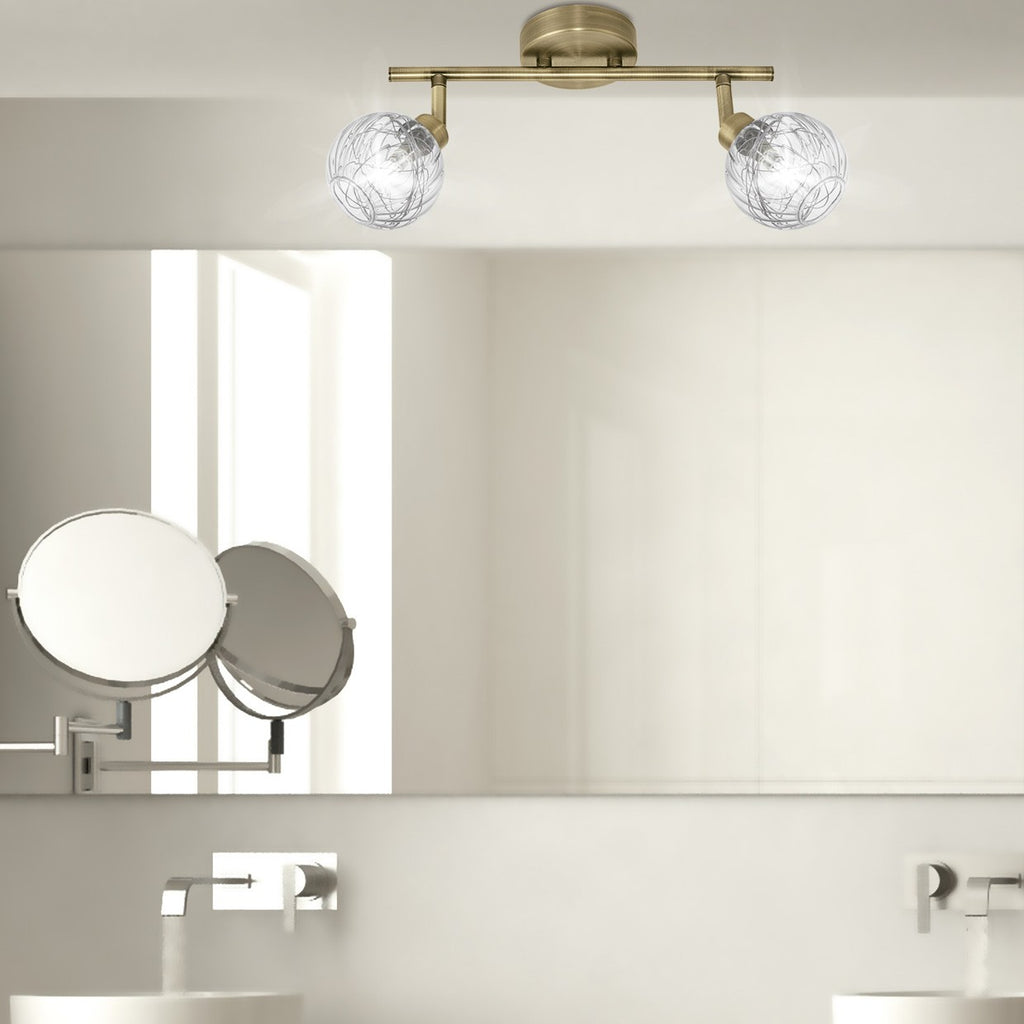 Medidas Regleta ROLO Cuero 2 Luces AJP/Alemar Ref. 10292 - LuzGuru
