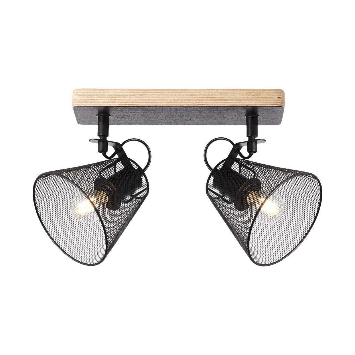 AJP / Alemar Regleta 2 Luces UTRECH Negra - Ref. 11126 - luzguru.com