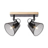 AJP / Alemar Regleta 2 Luces UTRECH Negra - Ref. 11126 - luzguru.com