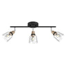 AJP / Alemar 11043 - Regleta 3 luces Indigo Negra-Madera - luzguru.com