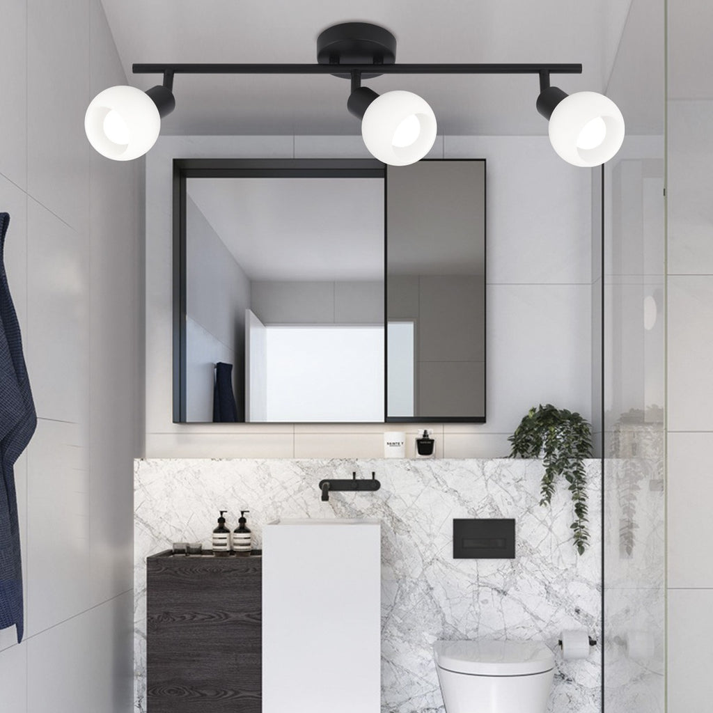 Medidas Regleta 3 Luces Opal Negra Mate AJP/Alemar Ref. 11119 - luzguru.com
