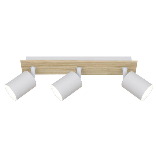 Regleta de Techo Smit 3 Focos GU10 Blanco y Madera AJP - vista principal | AJP / Alemar