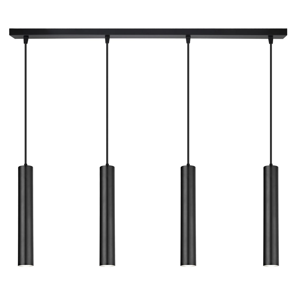 Regleta Antia 4 Luces Negra, Latón y Ámbar - AJP / Alemar - 11751 - luzguru.com