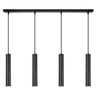 Regleta Antia 4 Luces Negra, Latón y Ámbar - AJP / Alemar - 11751 - luzguru.com