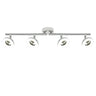 Regleta LED Natal Cromado 4x5W 1600lm 3000k AJP/Alemar - luzguru.com