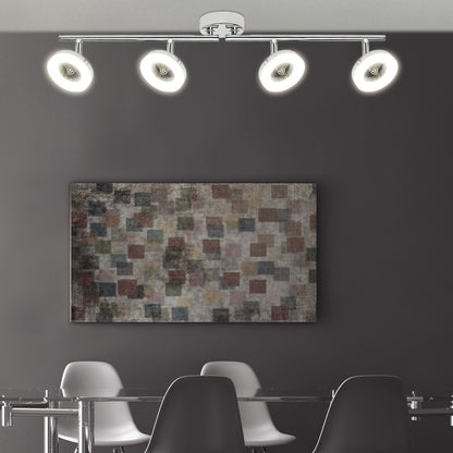 Regleta LED Natal AJP/Alemar 10507 - Medidas: Cromado, 4 luces 5W, 1600 lúmenes, 3000K. LuzGuru.
