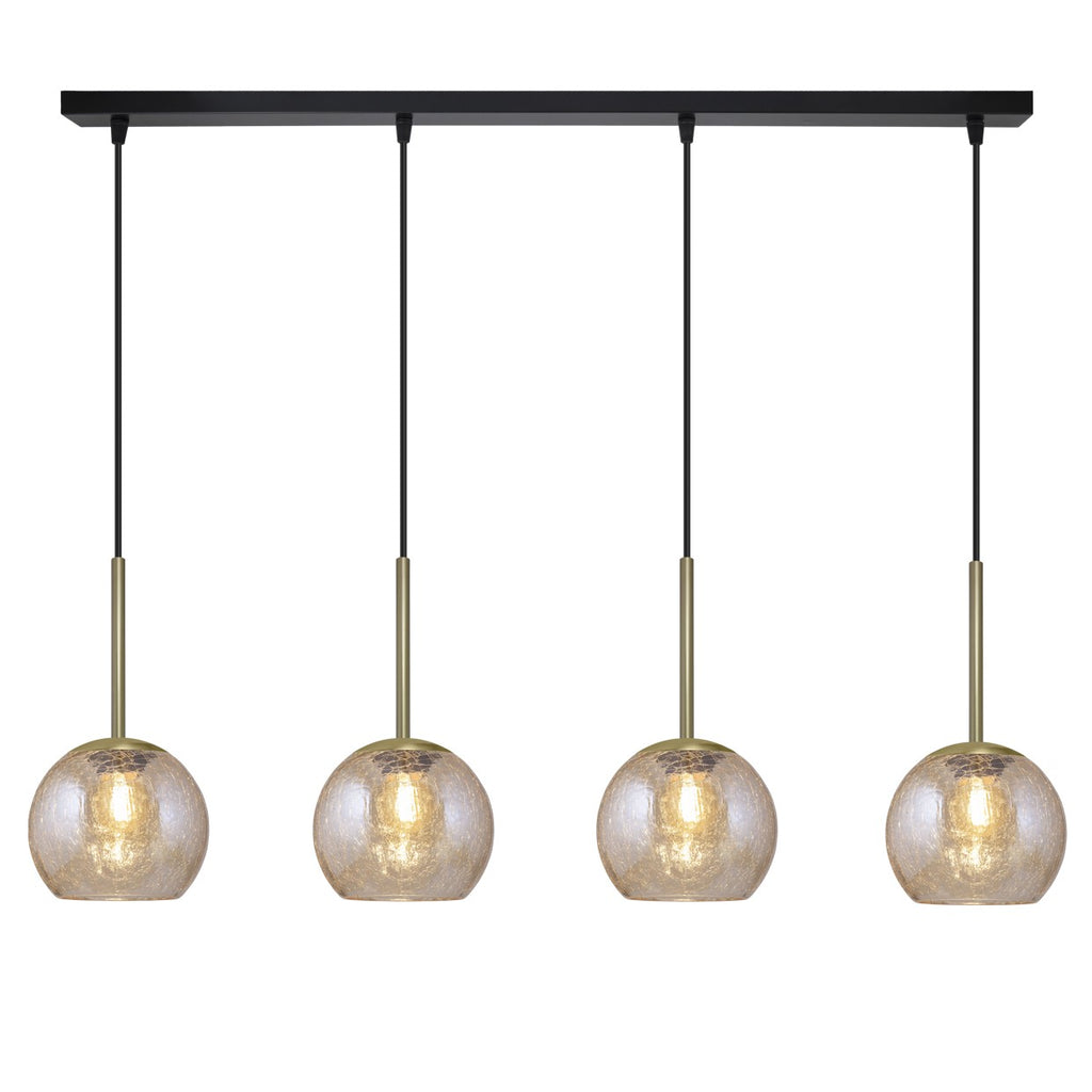 Regleta 4 luces Cacela Negro-Ámbar AJP/Alemar - 11743 - luzguru.com