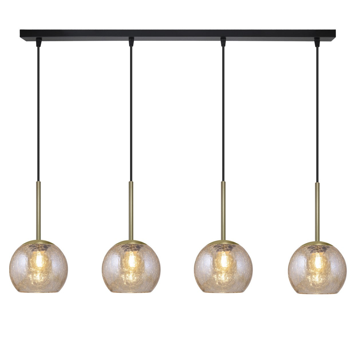 Regleta 4 luces Cacela Negro-Ámbar AJP/Alemar - 11743 - luzguru.com