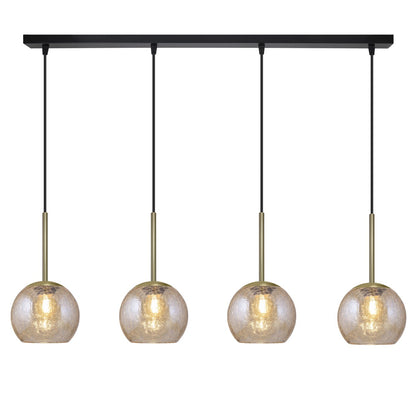 Regleta 4 luces Cacela Negro-Ámbar AJP/Alemar - 11743 - luzguru.com