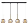 Regleta 4 luces Cacela Negro-Ámbar AJP/Alemar - 11743 - luzguru.com