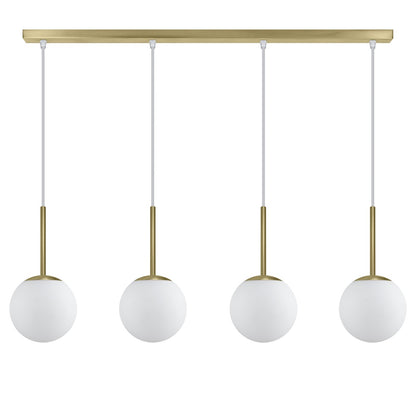 AJP / Alemar 11736 - Regleta Portile 4 Luces Latón Opal - luzguru.com
