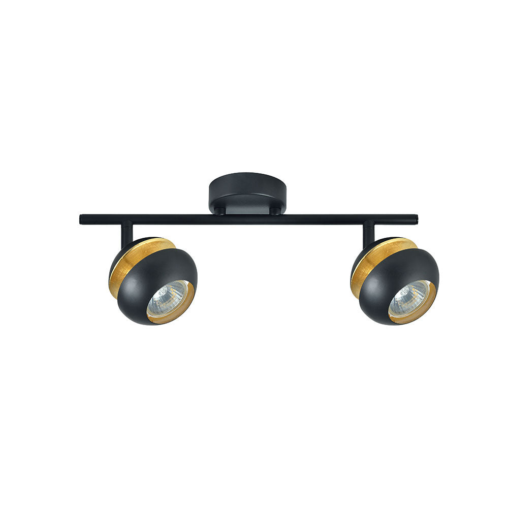Regleta Beethoven Foco Negro y Oro Fabrilamp / Abrila - Ref. 142092009