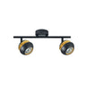 Regleta Beethoven Foco Negro y Oro Fabrilamp / Abrila - Ref. 142092009