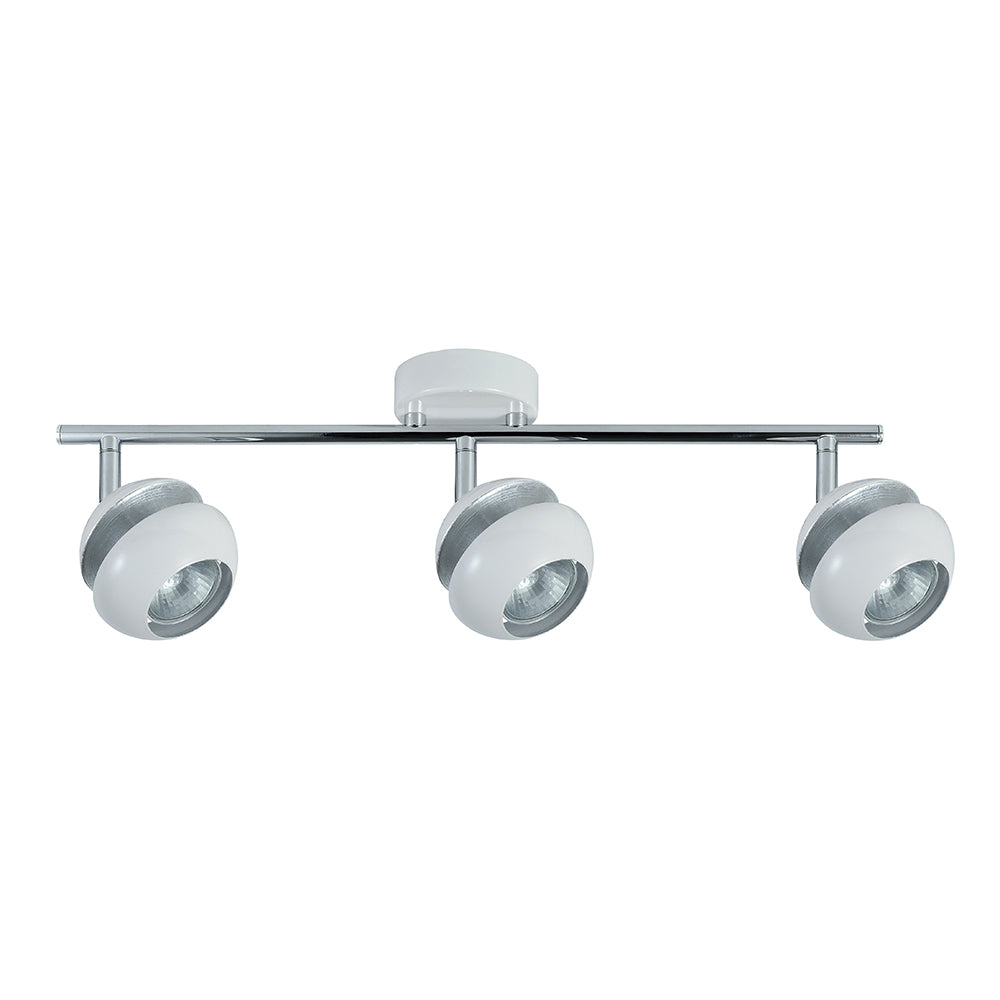 Regleta Beethoven Focos Orientables Blanco Plata Fabrilamp / Abrila 142093001