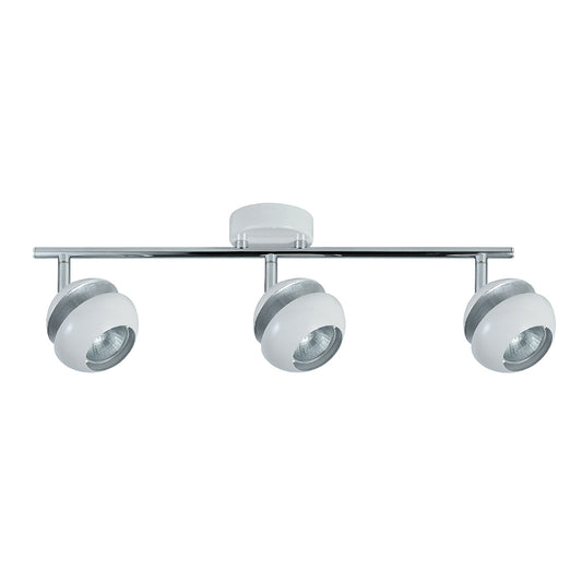 Regleta Beethoven Focos Orientables Blanco Plata Fabrilamp / Abrila 142093001